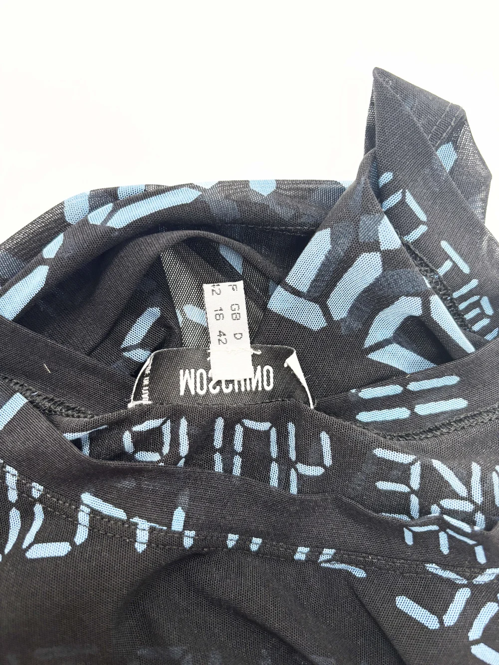 Moschino take your time print mesh top — JAMES VELORIA